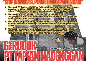 Kapolsek Mentaya Hulu Dinilai Bertindak Arogan Demi Selamatkan 189,019 Hektar Lahan Rampasan PT TAPIAN, NADENGGAN