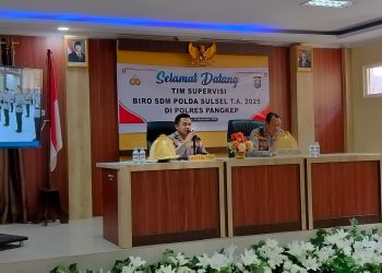 Gelar Supervisi di 25 Polres, Biro SDM Polda Sulsel Bagi 5 Zona Cek Pemanfaatan Aplikasi PESAT dan SIBARANI