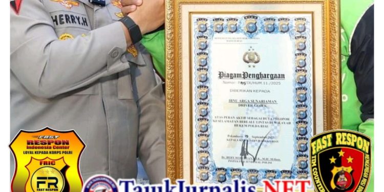 Polda Riau Gelar Syukuran HUT ke-70 Lalu Lintas, Ajak Komunitas Ojol Jaga Ketertiban Berlalu Lintas