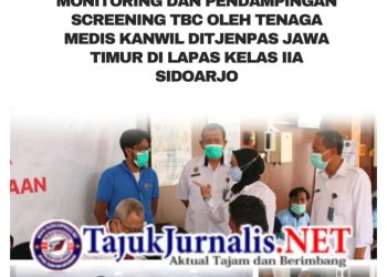 Monitoring dan Pendampingan Screening TBC oleh Tenaga Medis Kanwil Ditjenpas Jawa Timur di Lapas Kelas IIA Sidoarjo