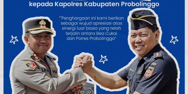 Bea Cukai Probolinggo Berikan Penghargaan kepada Kapolres Probolinggo atas Sinergi P4GN