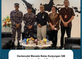 Danlanudal Manado Balas Kunjungan GM Angkasa Pura 1 Manado