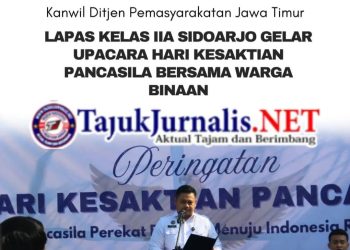 Lapas Kelas IIA Sidoarjo Gelar Upacara Hari Kesaktian Pancasila Bersama Warga Binaan