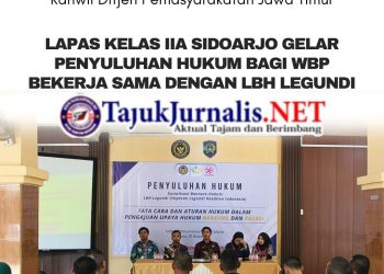 Lapas Kelas IIA Sidoarjo Gelar Penyuluhan Hukum bagi WBP Bekerja sama dengan LBH Legundi