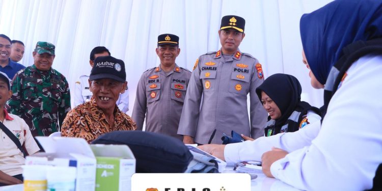 Polres Ngawi Gelar Bakti Kesehatan Gratis Warga Padas : Terima kasih Pak Polisi