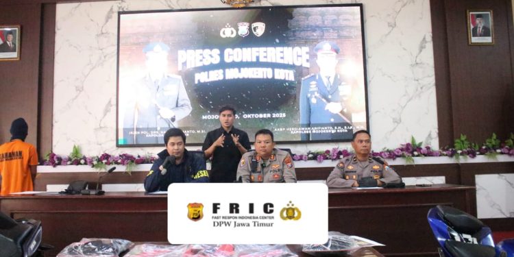 Polres Mojokerto Kota Berhasil Ungkap Curanmor Dua Tersangka dan 4 Unit Motor Diamankan