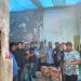 Organisasi masyarakat kota palembang (Per-maskot) memberikan bantuan sembako kepada korban kebakaran
