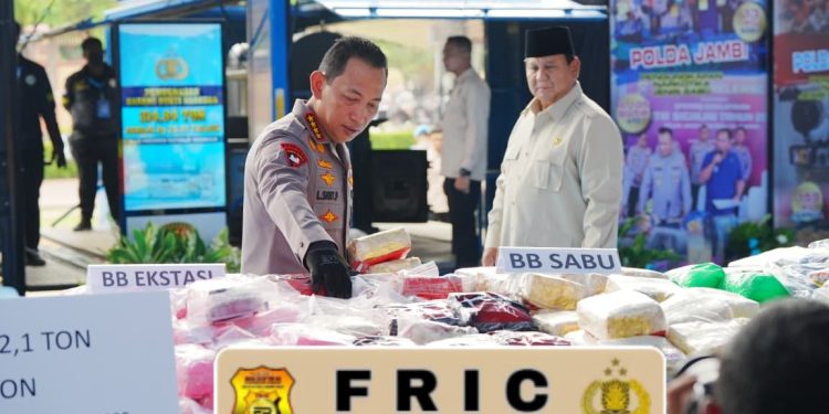 Presiden Pimpin Pemusnahan 214,84 Ton Narkoba oleh Polri, Kapolri: Tindak Lanjut Asta Cita