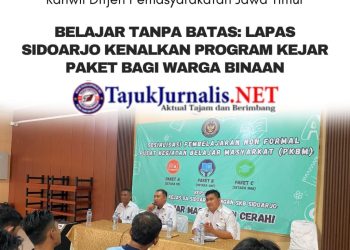 Belajar Tanpa Batas: Lapas Sidoarjo Kenalkan Program Kejar Paket Bagi Warga Binaan