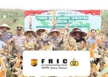 Polres Nganjuk Dukung Swasembada Pangan Lewat Panen Raya Jagung Serentak di Rejoso