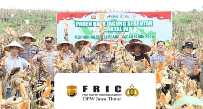 Polres Nganjuk Dukung Swasembada Pangan Lewat Panen Raya Jagung Serentak di Rejoso
