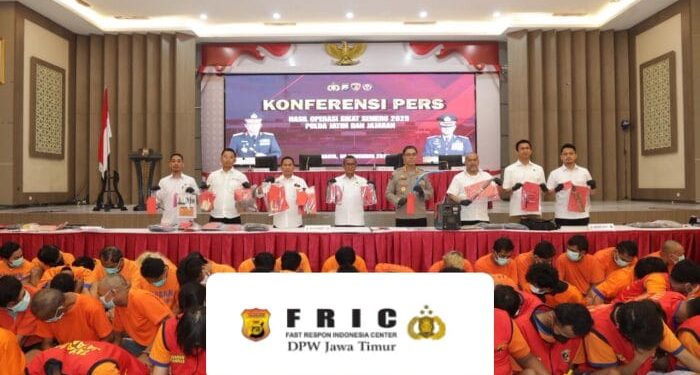 Polda Jatim Berhasil Ungkap 1.443 Kasus dan Amankan 1.135 Tersangka Selama Operasi Sikat Semeru 2025