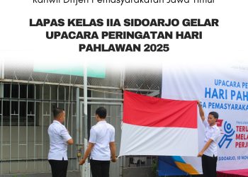 Lapas Kelas IIA Sidoarjo Gelar Upacara Peringatan Hari Pahlawan 2025