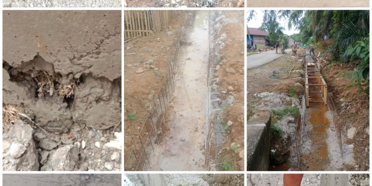 Lanjutan Pembangunan Drainase desa Muara Cawang Lahat selatan APBD TA 2025 Diduga Asal-Asalan