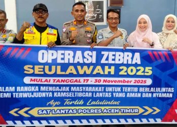 Sat Lantas Polres Aceh Timur Rapat Kordinasi Bersama FKKLL Dalam Rangka Operasi Zebra Seulawah 2025