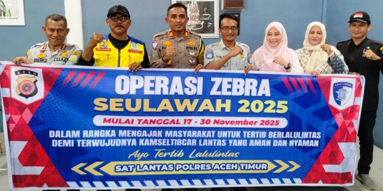 Sat Lantas Polres Aceh Timur Rapat Kordinasi Bersama FKKLL Dalam Rangka Operasi Zebra Seulawah 2025
