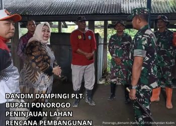 Dandim Dampingi Plt. Bupati Ponorogo Peninjauan Lahan Rencana Pembangunan Gedung KDKMP