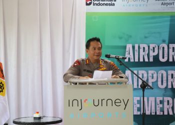 Kapolresta Jambi Hadiri Latihan Simulasi Penanggulangan Keadaan Darurat Bandara Sultan Thaha