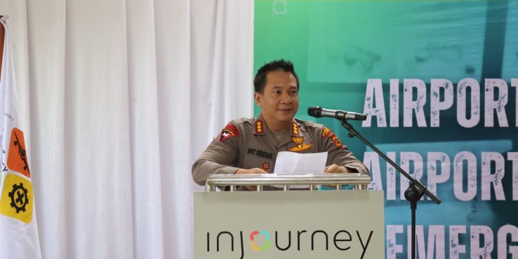 Kapolresta Jambi Hadiri Latihan Simulasi Penanggulangan Keadaan Darurat Bandara Sultan Thaha