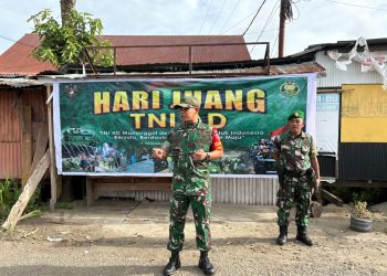 Polres Wajo Turut Sukseskan Karya Bakti Hari Juang TNI AD di Pasar Mini Sengkang