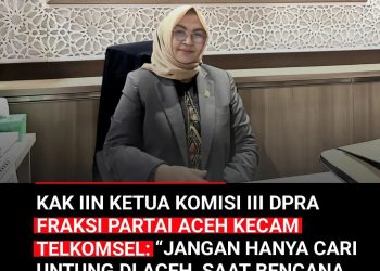 Listrik Padam Jaringan Ikut Mati, Kak Iin Sesalkan Kelumpuhan Komunikasi di Aceh