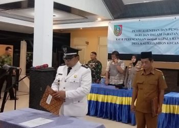 Pengambilan Sumpah Jabatan Kasun Desa Kalikejambon, Kecamatan Tembelang, Kabupaten Jombang