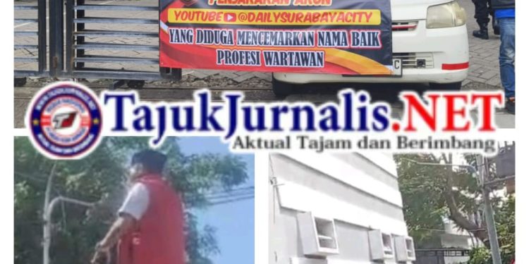 Puluhan Wartawan di Surabaya Geruduk Kantor Satpol PP, Tuntut Keadilan