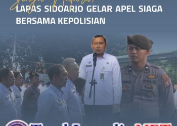 Siaga Nataru!!! Lapas Sidoarjo Gelar Apel Siaga Bersama Kepolisian