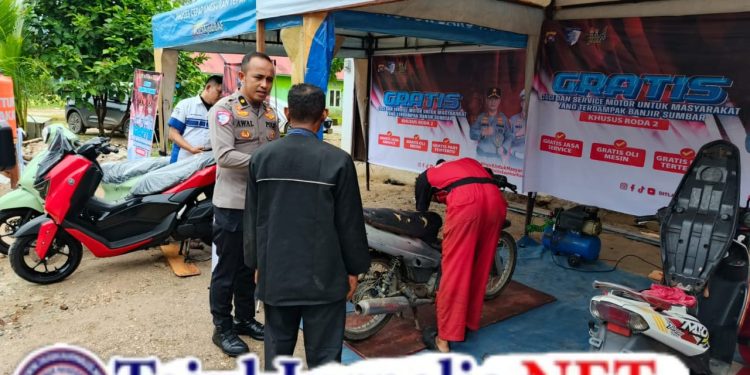 Ringankan Beban Warga, Polri Hadirkan Layanan Servis Kendaraan Gratis di Padang Pariaman