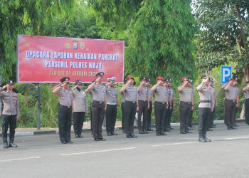 Upacara Kenaikan Pangkat Digelar Polres Wajo, Kapolres: Jabatan Adalah Amanah dan Tanggung Jawab