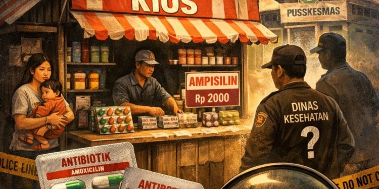 Penjualan Antibiotik di Kios Kecil Disorot, Pengawasan Distribusi Obat Dipertanyakan.
