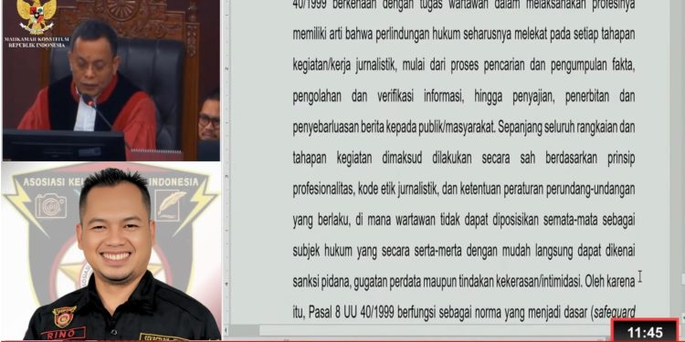 Ketua Umum AKPERSI Beri Apresiasi dan Seruan Moral bagi Jurnalis” Putusan MK Jadi Tameng Kuat Kemerdekaan Pers”.
