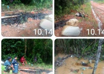 Viral, Pipa Minyak Pipeline Pertamina Pecah,Diduga Cemari Sungai Desa Sialingan