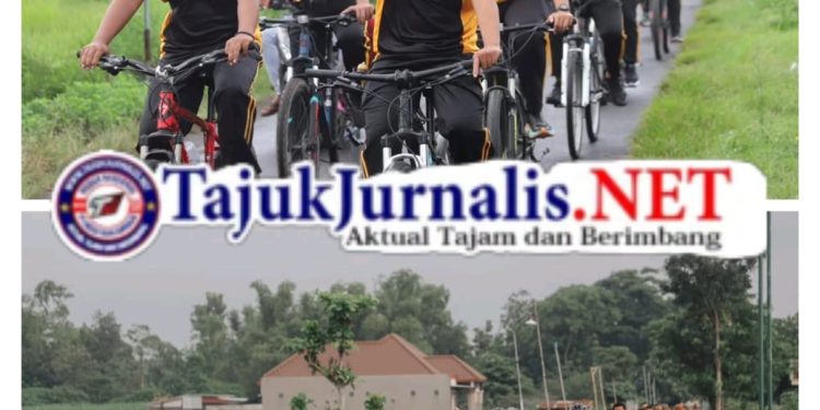 Keliling Kampung Bersepeda Kapolres Kediri Ajak Warga Jaga Lingkungan
