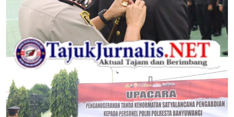 Berlangsung Khidmat; Kapolresta Banyuwangi Pimpin Upacara Penghargaan Satyalancana Pengabdian