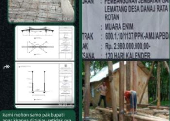 Viral, Proyek Jembatan Gantung hampir Rp 3 Miliar di Danau Rata Disorot, Diduga Pondasi Dangkal Picu Keselamatan dan Tuntutan Audit Terbuka