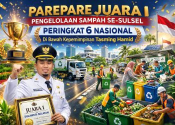 Di Bawah Kepemimpinan Tasming Hamid, Parepare Melonjak Jadi Terbaik Pengelolaan Sampah di Sulsel dan Enam Besar Nasional