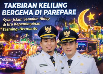 Takbiran Keliling Menggema di Parepare, Bukti Syiar Hidup di Bawah Kepemimpinan Tasming–Hermanto