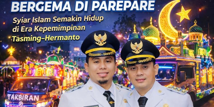 Takbiran Keliling Menggema di Parepare, Bukti Syiar Hidup di Bawah Kepemimpinan Tasming–Hermanto