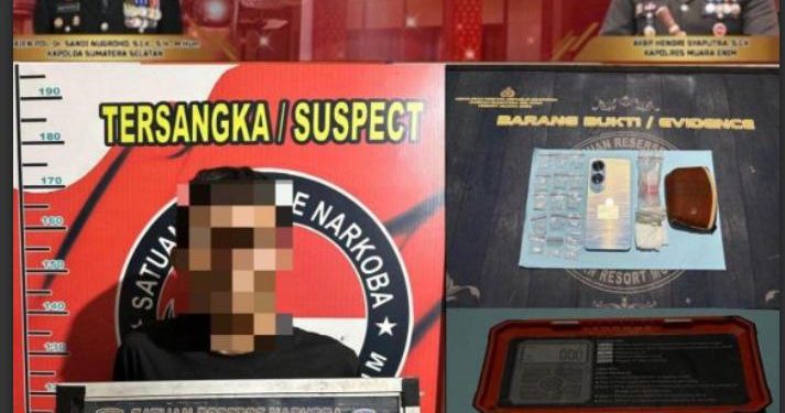Tegas, Polda Sumsel Bersihkan Desa dari Narkoba, Diduga Pengedar Sabu Ditangkap di Gelumbang