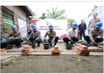 Polda Sumsel Bedah 37 Rumah Warga Sambut Hari Bhayangkara 2026
