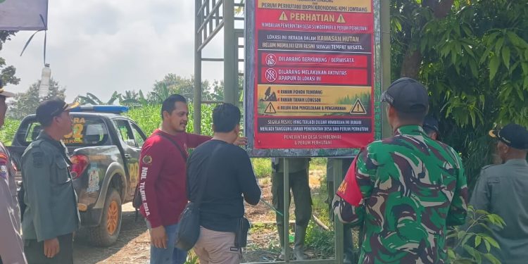 Perhutani KPH Jombang Bersama Muspika Tutup Wisata Grojokan Demi Keselamatan Pengunjung Di Nganjuk