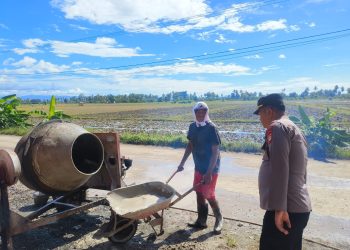 Titik Rawan Kecelakaan di Leppangeng Diperbaiki, Kapolsek Belawa Turun Langsung