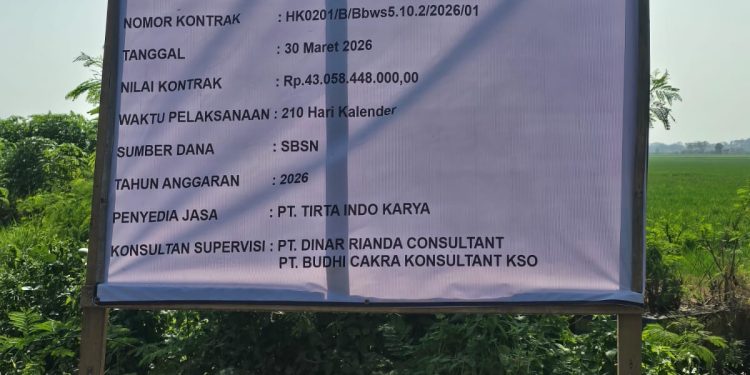 Diduga Gunakan Solar Ilegal Polres Metro Bekasi Hentikan Proyek Irigasi SS Kalibutek Senilai Rp 43 Miliar di Sindangjaya