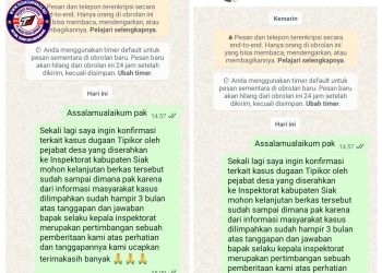 Bungkam Seribu Bahasa, 3 Bulan Audit Tipikor Tasik Serai Timur, Kepala Inspektorat Bengkalis Tutup Mulut.