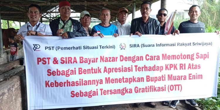 Bentuk Syukur Atas Kinerja KPK RI Telah Menetapkan Tersangka Dugaan Kasus Gratifikasi, SIRA dan PST Bayar Nazar Motong Sapi
