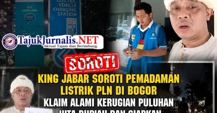 KING JABAR Soroti Pemadaman Listrik PLN di Bogor, Klaim Alami Kerugian Puluhan Juta Rupiah dan Siapkan Langkah Hukum