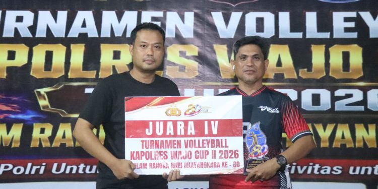 Pererat Soliditas, Polres Wajo Gelar Final dan Penyerahan Piala Turnamen Voli Hari Bhayangkara
