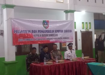 Pelantikan Kepala Dusun Sumberjo, Nanda Ari Hermawan Resmi Diambil Sumpah Jabatan