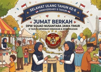 Enam Tahun Gerakan Jumat Berkah, DPW Squad Nusantara Jawa Timur Ajak Masyarakat Perkuat Kepedulian Melalui Donasi Anniversary Ke-6